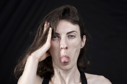 person childish face expression