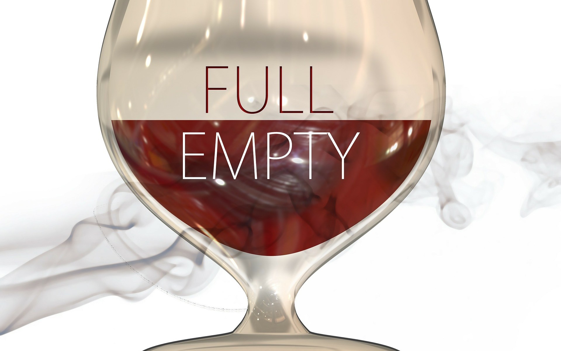 glass half full half empty